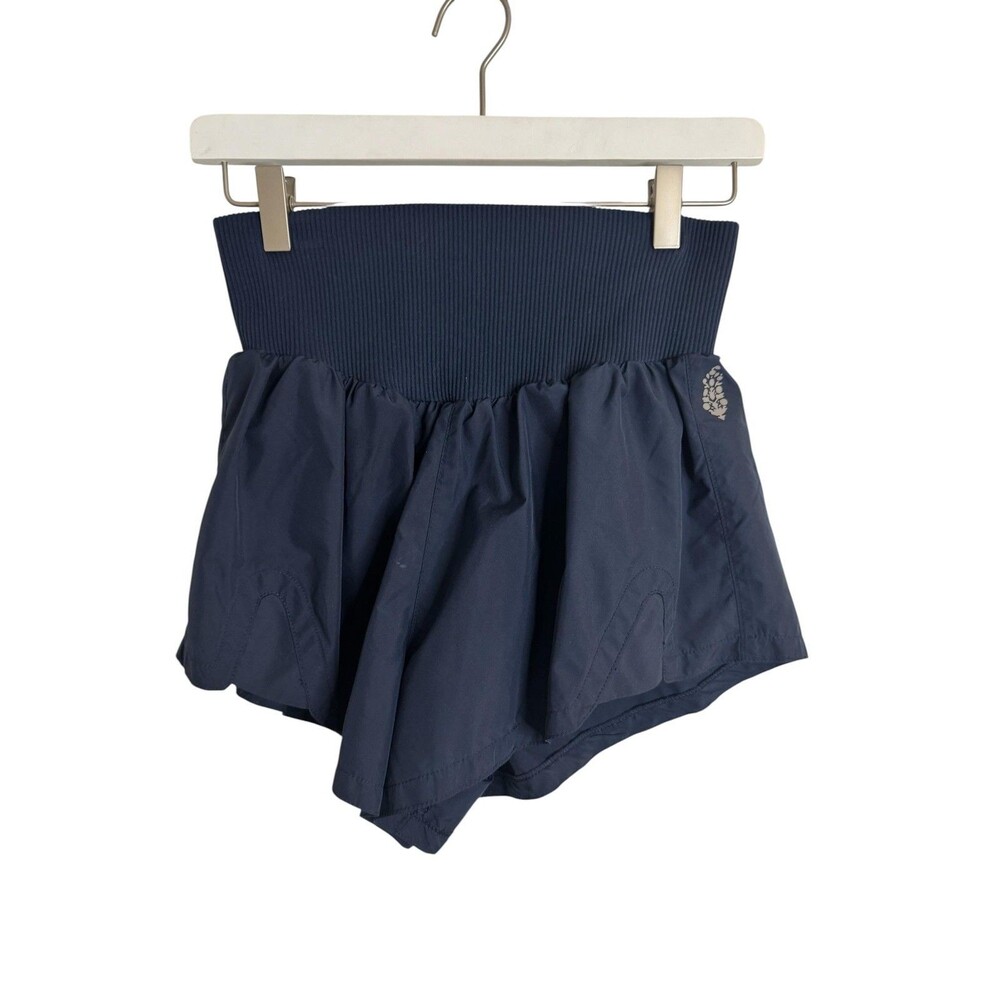 FP Movement Shorts Womens Small Blue High Waist Running Lined Lightweight